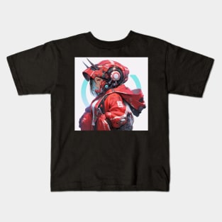 Red Anime PIlot Kids T-Shirt